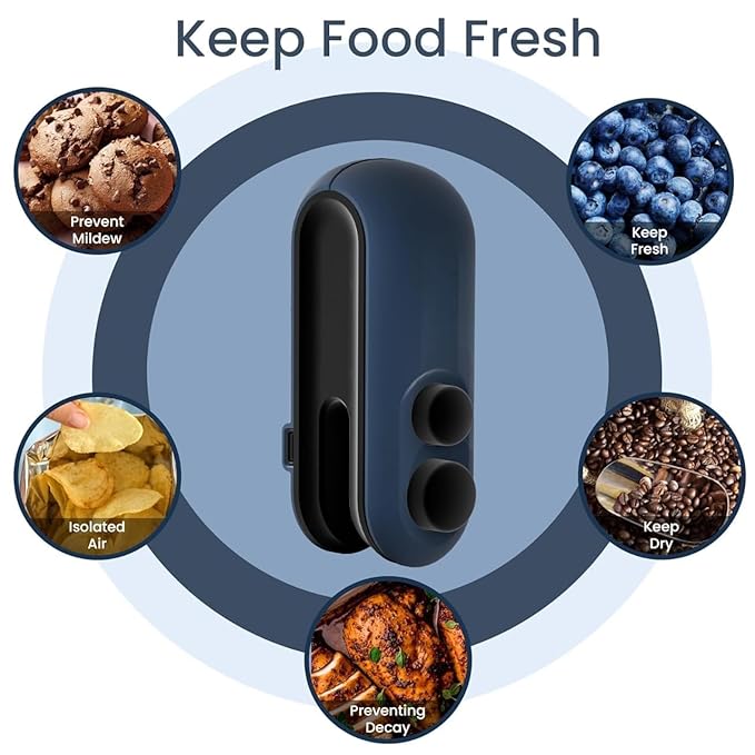 USB Rechargeable Bag Sealer with Hidden Cutter - Multi-Color