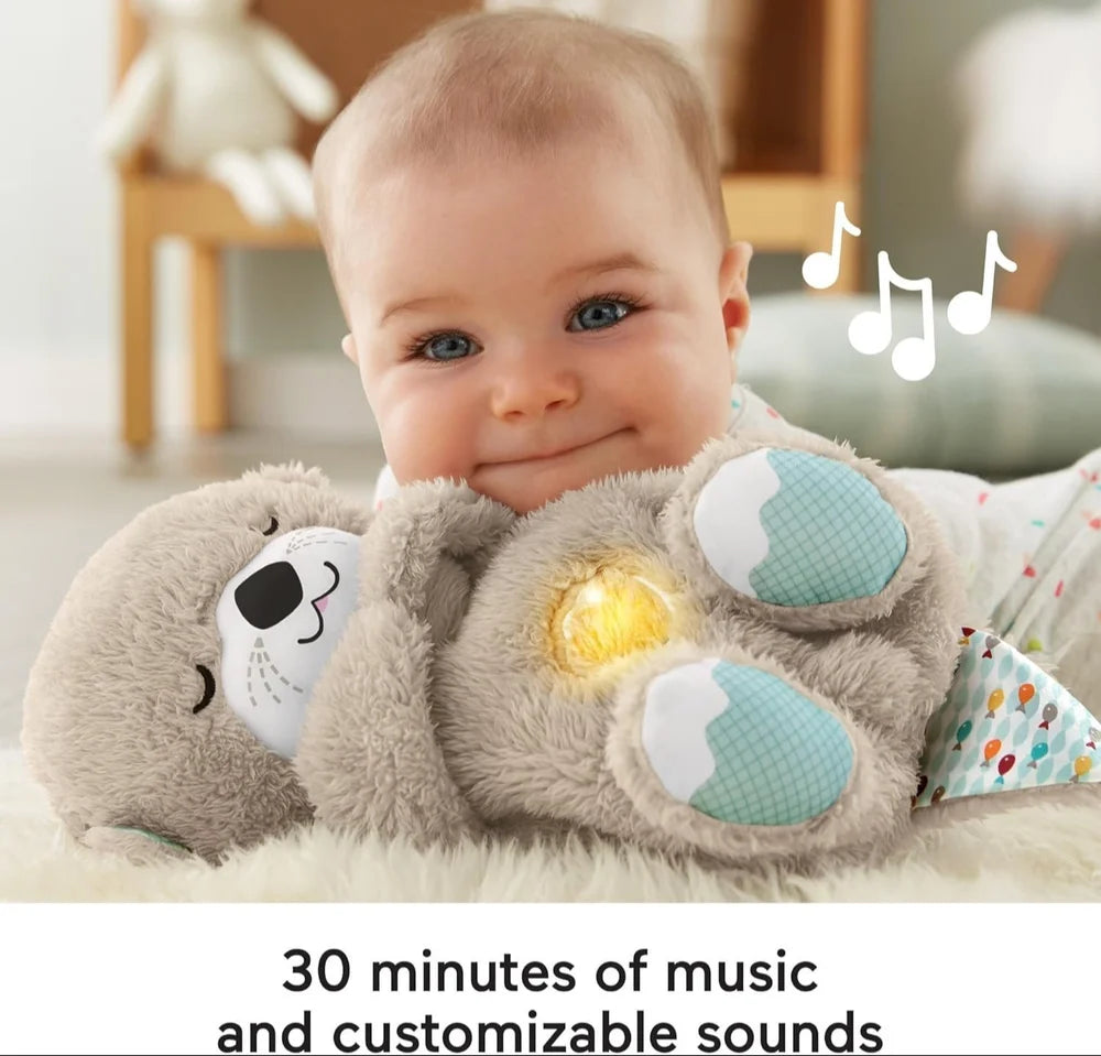 Musical Otter Plush Sound Machine – Soothing Sleep Aid for Newborns & Babies