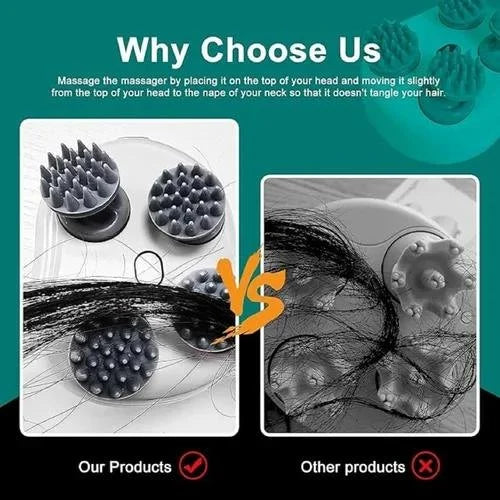 Rechargeable Electric Head & Scalp Massager – Waterproof, Cordless & Portable