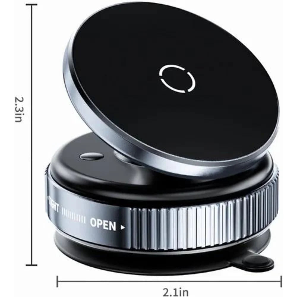 MagSafe™ Vacuum Suction Magnetic Car Phone Holder – 360° Rotation