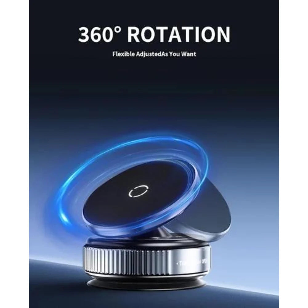 MagSafe™ Vacuum Suction Magnetic Car Phone Holder – 360° Rotation