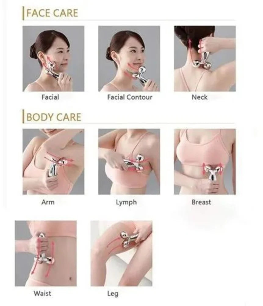 3D Face & Body Roller Massager – Skin Tightening & Lifting Tool