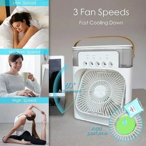 Portable Air Cooler with 5L Tank – 3 Speed Modes, LED Night Light & Water Indicator